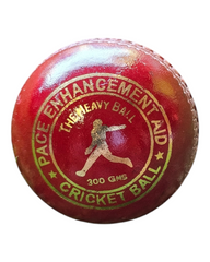 Pace Enhancement Aid Cricket Ball – 300 GM Red Leather Training Ball