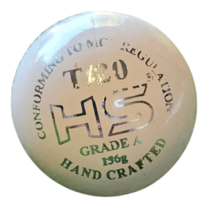 HS Grade A White Leather Cricket Ball (156gm)